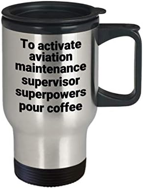 Воздухопловство Одржување Супервизор Патување Кригла-Смешни Саркастична Суперсила Топлинска Изолирани Нерѓосувачки Челик Кафе Тамблер
