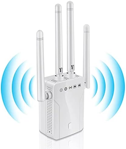 WiFi Extender Signal Booster до 8000SQ.FT и 35 уреди, до 1200Mbps двоен опсег 5G / 2,4 GHz WiFi Booster 4 антени 360 ° WiFi Range Extender WiFi