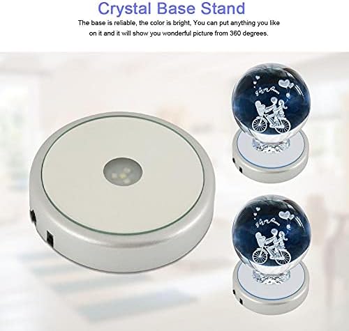 ZjChao Crystal Base Stand, шарен LED светлосен кристален дисплеј штанд