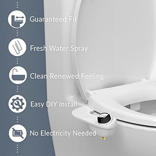 Тоалети за тоалети на Бемис 500EC со совршено вклопување, спреј за свежа вода, неелектрични, лесни за инсталирање на мијалници,