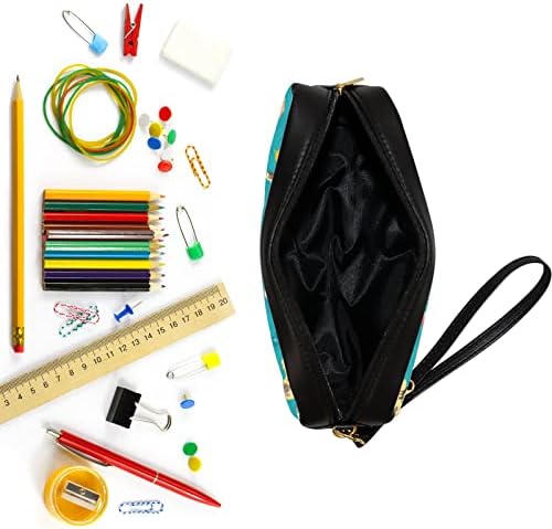 Colourlife Pencil Case Tagks World Map Mail Animal Leather Zipper торбичка торба за шминка козметичка торба држач за моливи за возрасни момчиња