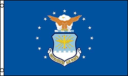 Најлон Амблем На Воздухопловните Сили, 3'x5' НАЈЛОН 210d-S Знаме Со Клипови