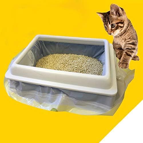 Кутија ЗА Отпадоци За Мачки ТЕХАУКС-7 парчиња Кутија За Отпадоци За Мачки Со Задебелување На Рачката Прилагодливи Кеси За Тава За Отпадоци