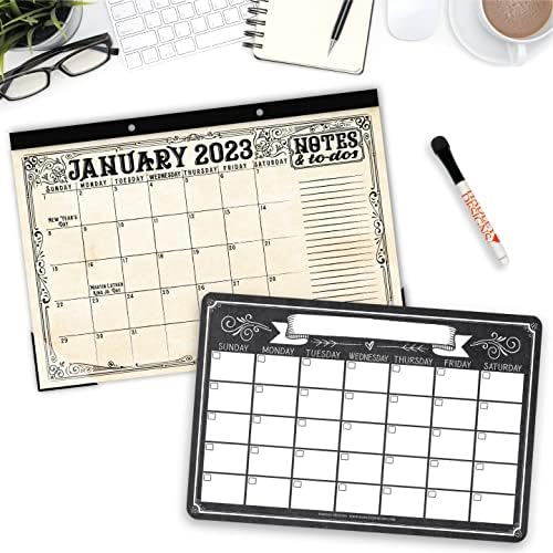 1 Гроздобер Голем Календар За Биро 2023-2024 Календарска Подлога За Биро, 1 Голем Магнетски Календар За Табла За Суво Бришење Во Фрижидер,
