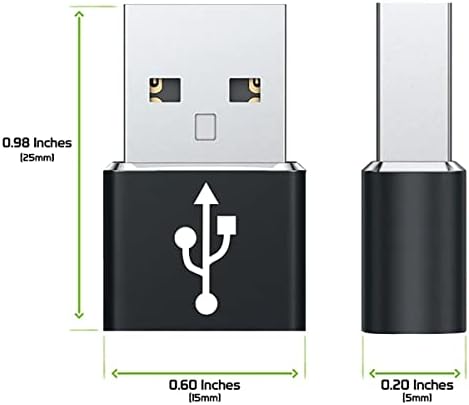 USB-C женски до USB машки брз адаптер компатибилен со вашиот Vivo V1955A за полнач, синхронизација, OTG уреди како тастатура, глушец, поштенски