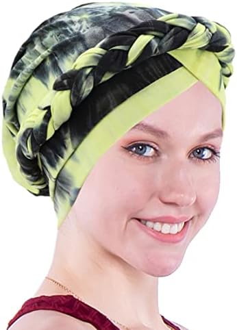 Womenените турбан глава за завиткување пред-врзано изопачено плетено капаче за капаче за карцином за коса од карцином за коса