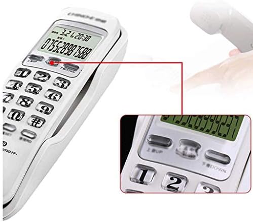 N/A Телефон, Ретро фиксна линија во западен стил, со дигитално складирање, wallид монтиран, функција за намалување на бучавата за