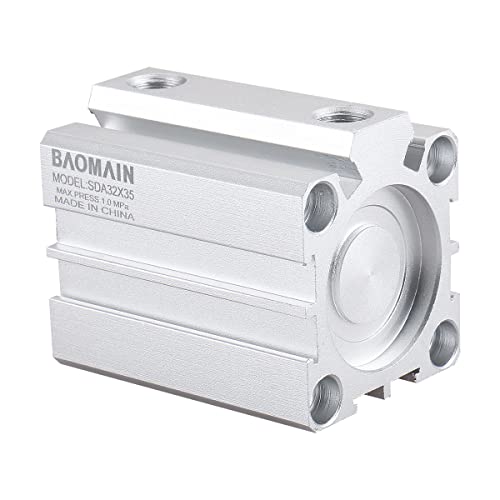 Компактен тенок цилиндер на воздухот Baomain SDA 32X35 32mm Bore 35mm мозочен удар PT1/8 порта