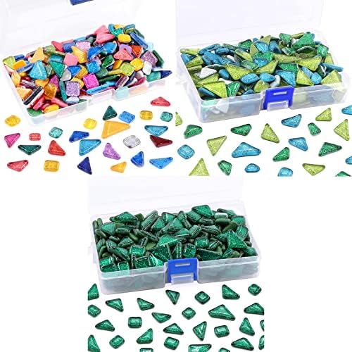 Swepet 3 фунти мешани бои сјајни кристални серии мозаични плочки за асортиман