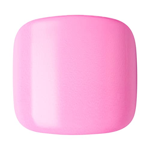 Бакнеж импресионира во боја на педикир лажен комплет за нокти на нокти, стил „Нов ме“, квадратни облик, длабоко розови нокти за