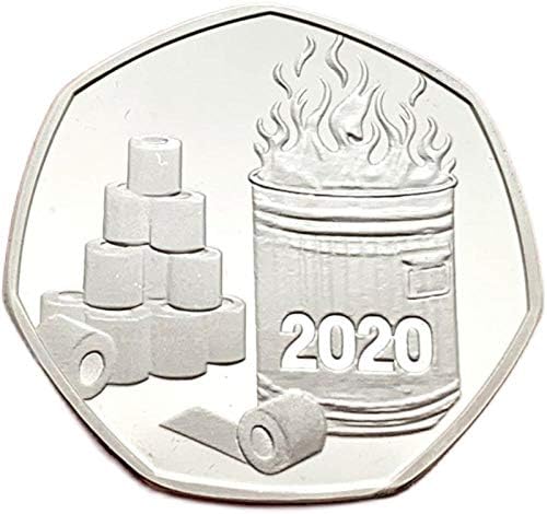 Копија Монета 2020 Епидемија Октагон Омилена Монета Комеморативна Монета Позлатена Биткоин Среќа Монета Бран Колекционерски Монета
