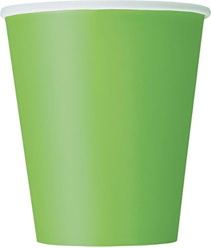 Уникатни чаши со цврста хартија, 9oz, вар зелена