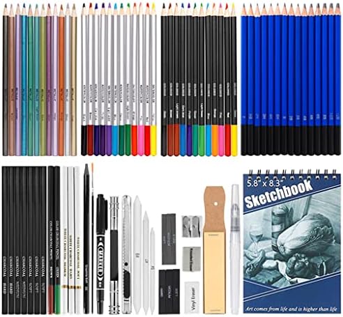Liruxun 83 парче боја скица за цртање молив за цртање уметнички материјали за обоени моливчиња поставени со уметнички материјали