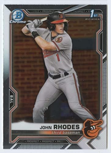 2021 Bowman Chrome Draft BDC-80 John Rhodes RC RC Dookie Baltimore Orioles MLB Baseball Trading Card