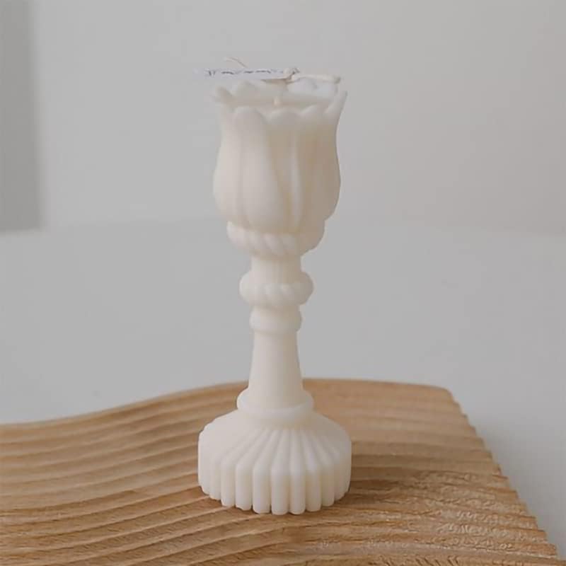 миризлива свеќа Plplaaoo, ароматерапија сет на мириси восок од соја, форма на лале Исклучителна романтична ароматерапија миризлива свеќа подарок за домашна декорациј?