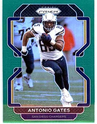 2021 Panini Prizm Prizm Green 175 Antonio Gates San Diego Chargers NFL Football Trading Card
