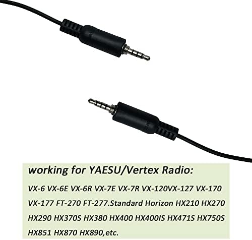 Акустична цевка BVMAG Walkie Talkie слушалки со слушалки со PTT MIC за Yaesu VX-6 VX-6R VX-7R VX-170 FT-270 Стандарден хоризонт HX210 HX400 HX870
