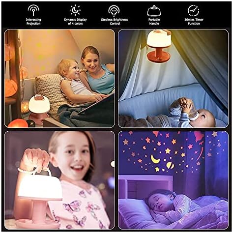 Galaxy Projector Toddler Night Light Lamp, затемнета LED ламба во кревет со starвезден проектор, детски ноќни светла со дизајн на