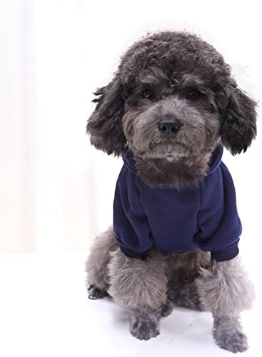 РУИО куче студено временски палта кучиња руно зимско топло куче худи девојче момче пад - средно кутре со џеб џемпер за мали облеки за миленичиња кучиња џемпер за ку?