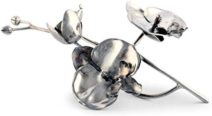 Вагабонд Хаус Путер Метална орхидела салфетка прстен долг занаетчиски изработен дизајнер прстен 8 инчи долг