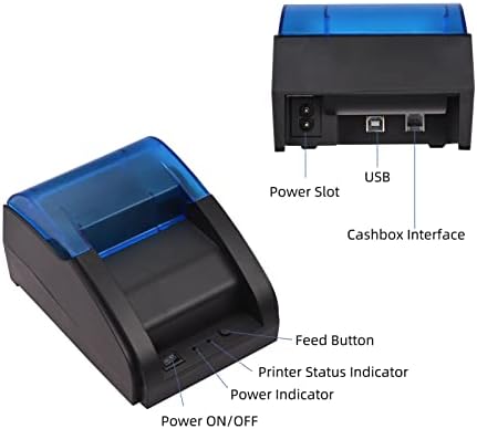 58мм УСБ Термички прием за печатач Директен термички за печатење на сметка за билети USB конекција Компатибилен со IOS Windows System