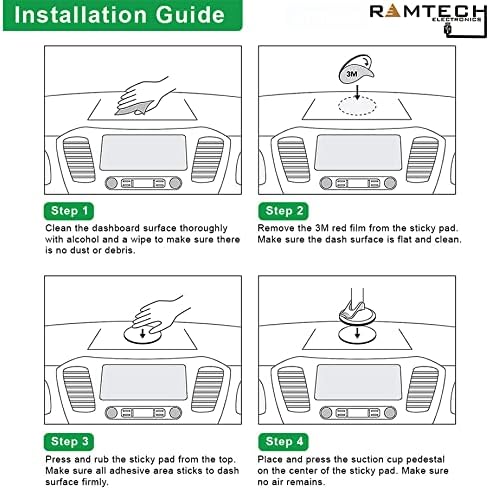 Ramtech GPS Автомобил Вшмукување Чаша Монтирање и 65mm Дијаметар Табла 3M Лепило Диск Рампа Замена Монтажа Комплет За Garmin Nuvi 2300 2300LM