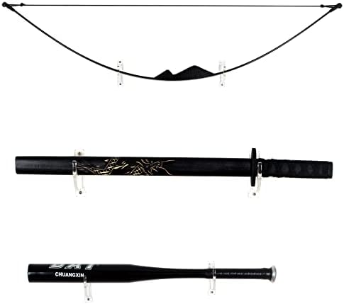 Wanlian меч wallид монтирање Катана држач за монтирање на акрилични светла за светло на лајдон, соединение на лакот, прилагодлива wallидна
