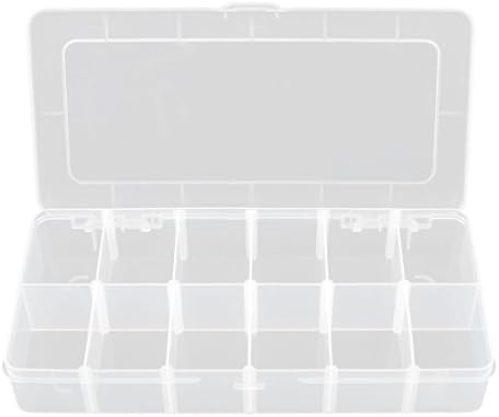 AEXIT одвојување 12 организатори на алатки мрежи за нокти компоненти на пластични кутии за складирање кутии кутии за случај