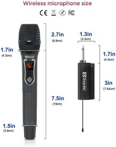 Безжичен микрофон, GD Guarda US-88, Professional UHF Dual Handheld Dynamic Mic System поставен со приемник што може да се полни,