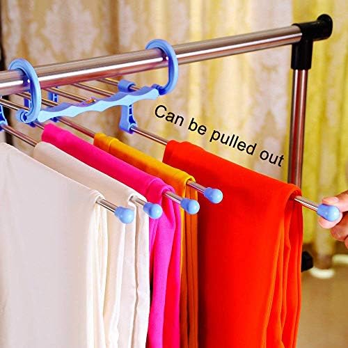 Бајони преклопени панталони закачалки за чување плакари за складирање простор за заштеда на повеќеслојни организатор за фармерки за облека,