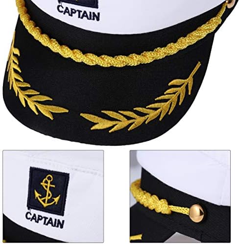Абаодам Јахта Капетан Шапка Морнар шапка И Очила За Сонце Костим Сет Прилагодлив Морнар Капа Јахта Брод Капетан Шапка За Возрасни