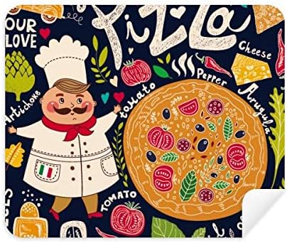 Гответе Пица Италија Храна Од Домати Чистење Крпа Чистач на Екран 2 парчиња Велур Ткаенина