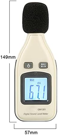 BHVXW дигитален мерач на ниво на звук мерач на децибела логер тестер GM1351 30-130dB бучава во децибели LCD тестер за анализатор
