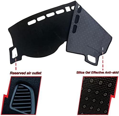 Keegtbox Dash Mat Cover Coman Custom Enterior Center Console компатибилна со Kia Forte Sedan Fe LXS EX GT 2019 2020 2021 2022