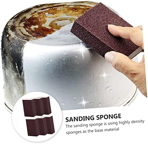STOBOK 12 парчиња сунѓер чистење чистење на сув wallид Блок метал шкурка тешка чиста сунѓер метална пескарење сунѓер миење садови