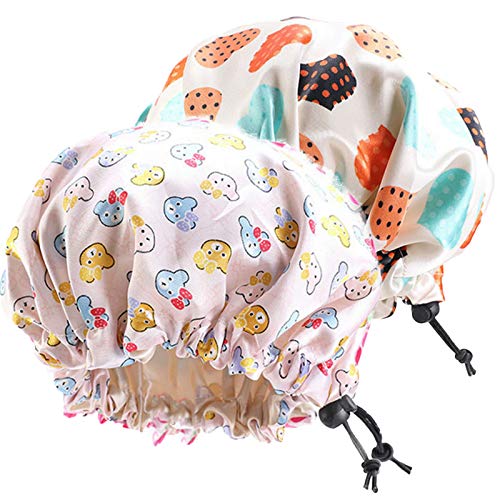 Деца свиленкаста сатенска хауба со двоен слој прилагодлива цветна капаче за спиење девојче ноќно турбан деца цврста облека за глава симпатична