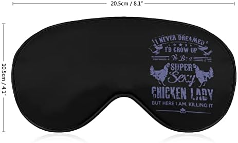 Супер секси пилешка дама за спиење маска со прилагодлива лента меко око затемнување за затемнување за следење за патувања