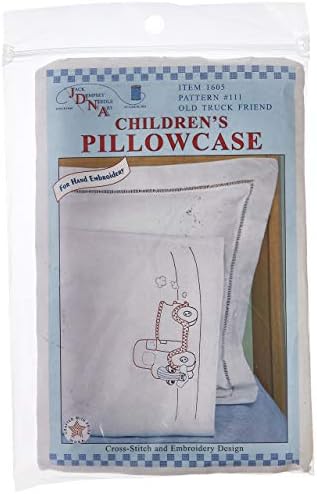 Детска печати перница за детски деца со бел перл раб 1/пријател со камион на Pkg-стариот