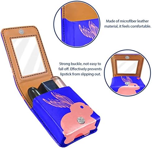 Кармин за шминка ОРИУКАН торба ЗА кармин со огледало пренослив торбичка за складирање кармин организатор за складирање сјај за усни, цртан