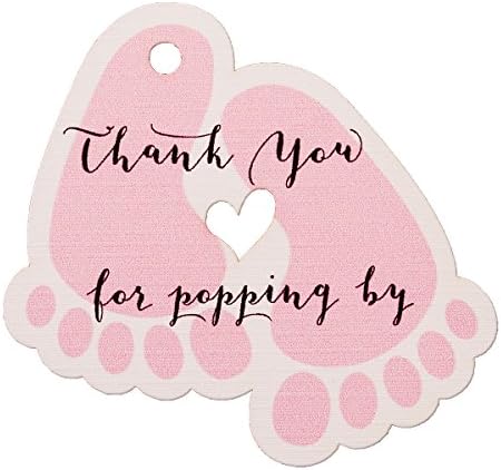 Лето-реј 50 парчиња Розова Бебешки Нозе Бебе Туш Корист Ви Благодариме Тагови ви Благодариме За Пукање од