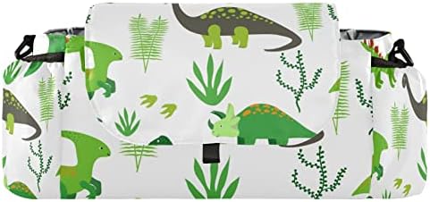 Слатки Зелени Диносауруси Организатор На Количка Со Држач За Чаши Универзален Организатор На Количка Торба За Одвојување На Ременот