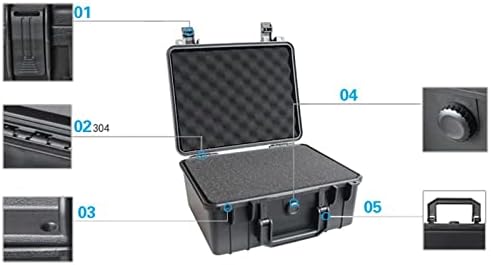 N/Кутија За Алатки За Безбедносни Инструменти ABS Пластична Кутија За Складирање Кутија Со Алатки За Опрема Надворешен Куфер Со Пена Внатре