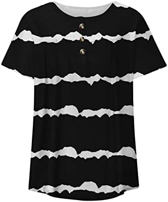 Врвови за жени V вратот, врвови за кратки ракави на Раглан лето лента со шипки надолу блуза со кошули