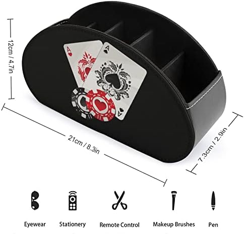 Играње на држач за далечински управувач со картички за покер со 5 оддели ТВ далечински организатор за складирање на кутии за контролори