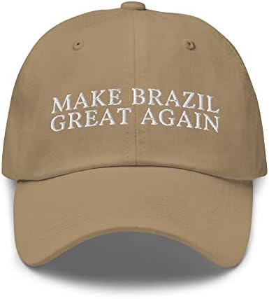 Направете го Бразил одлично повторно тато капа - смешно извезено капаче од Бразил - Подарок за горди Бразилци
