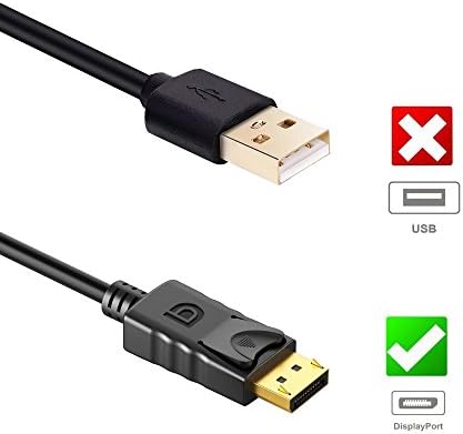 Anbear DisplayPort На HDMI Адаптер, Прикажи Порта НА HDMI Кабел За DisplayPort Овозможени Десктоп Компјутери И Лаптопи Поврзете СЕ