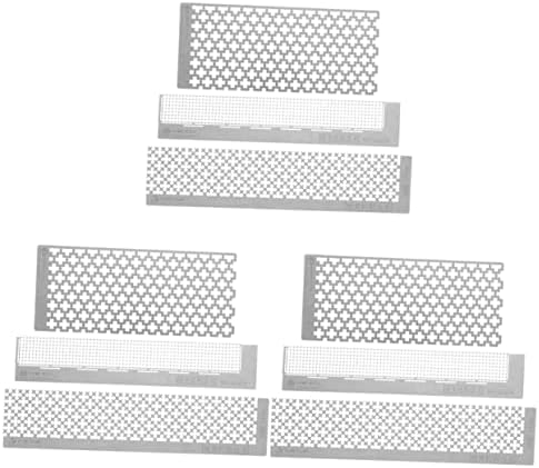 Запостави 3 сетови x правење квадратни владетели плоча цртање не'рѓосувачки cm челични комплети за преносна точка за мрежи со фиксирање на празно