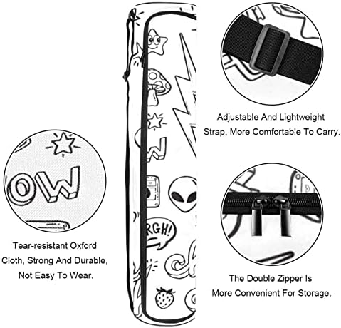 Лаијухуа Јога Мат торба, двојни патенти за јога -теретана за жени и мажи - мазни патенти, големи отвори и прилагодливи ленти во форма