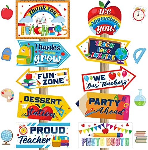 Знаци за благодарност на наставниците Ви благодариме на наставниците за партиски декор знаци DIY Наставникот за благодарност