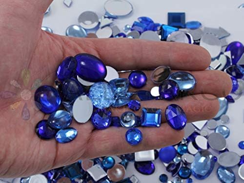 AllStarco Purple Crafting Gems во големо, аристични акрилни рамни ретровизори, разновидни големини и форми, украси за костуми, накит за